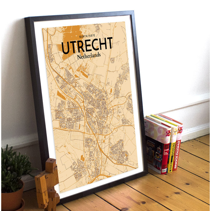 Wrought Studio Utrecht City Map On Paper Print Wayfair